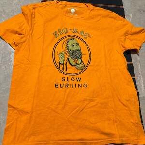 ZIG-ZAG Distressed Classic T-Shirt Orange